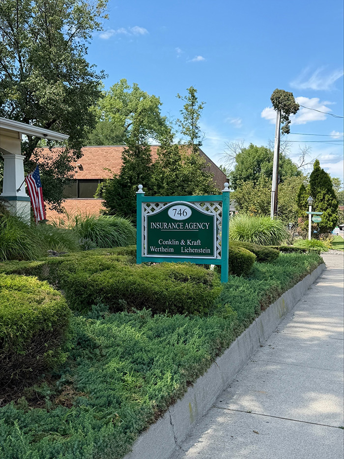 John C. Conklin Agency office and agency sign in New Milford, NJ